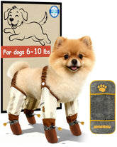 NHWNHW dog suspender boots angle view for outdoor paw protection on trails