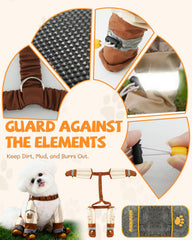 NHWNHW dog suspender boots anti-slip soles provide traction on slick surfaces