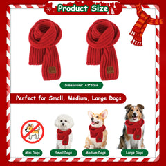 Nibnozy dog christmas bandana adjustable length fits small to large dogs.