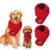Nibnozy dog christmas bandana red front view for festive photo-ready charm.