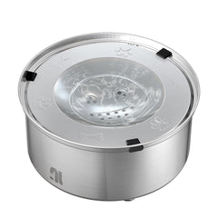 Nicelock no-spill dog water bowl front view with clean stainless steel design, ideal for busy homes