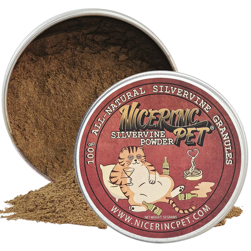 NICERINC PET Silver Vine Powder packaging highlights freshness and easy storage