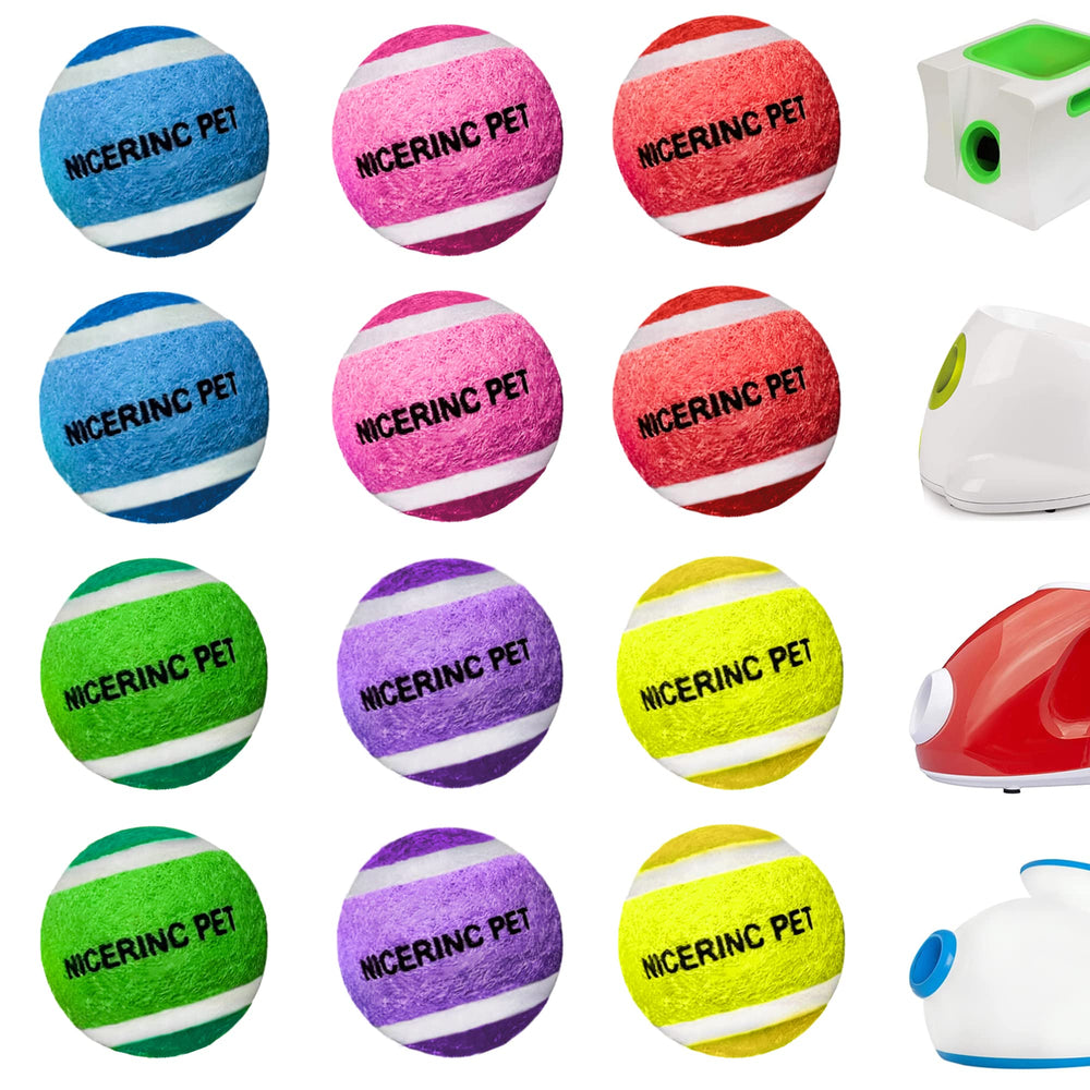 NICERINC PET X-Small tennis ball 1.5-inch wide for tiny dogs, ideal for fetch