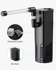 NICREW Aquarium Internal Filter adjustable-air-regulator delivers a safe, mild flow for delicate species.