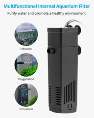 NICREW Aquarium Internal Filter air-bubble-output provides gentle aeration for healthy aquatic life.