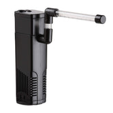 NICREW Aquarium Internal Filter in-tank installation demonstrates secure, compact setup for small tanks.