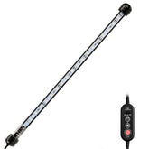NICREW LED aquarium light 15in submersible inside tank boosts viewing with underwater glow.