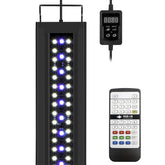 NICREW RGB+W 24/7 light front view shows full spectrum for planted tanks and vivid colors.