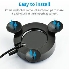 NICREW Volcano Ornament setup with tubing and power adapter for easy installation.