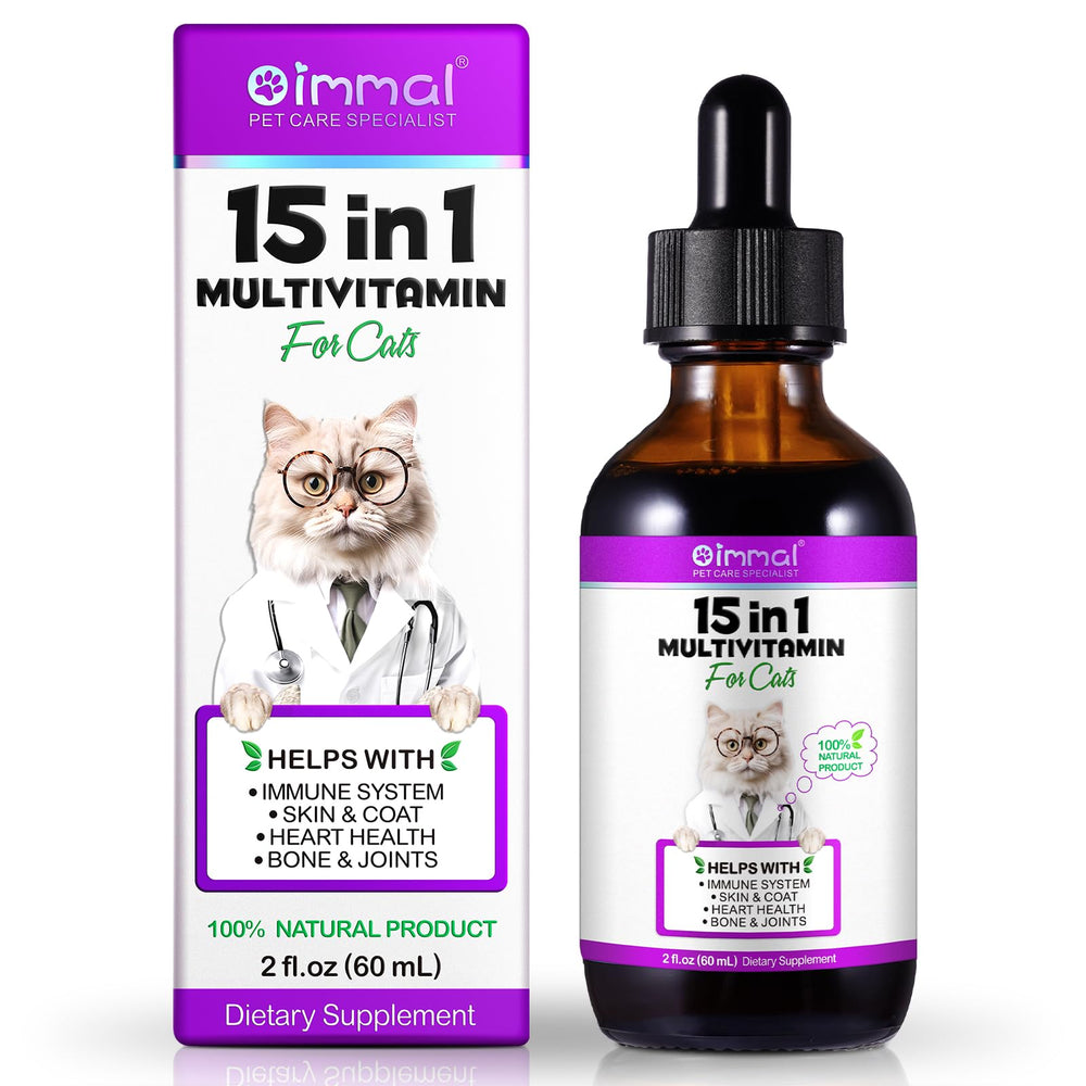 NIFEISHI 15-in-1 drops bottle supports overall cat wellness with easy dosing.