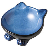 Nihow Ceramic Basic Cat Bowl tilt-design guides food to center for less mess.