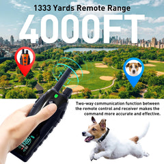 Nikketta dog training collar remote reaches up to 4000ft for safer tracking