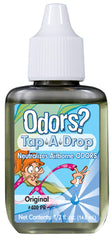 Nilodor Tap-A-Drop used in trash can to control odors