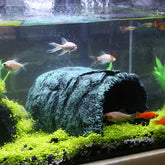 nine-nine-world-mall hide cave decoration front view shows natural resin texture for engaging aquarium play