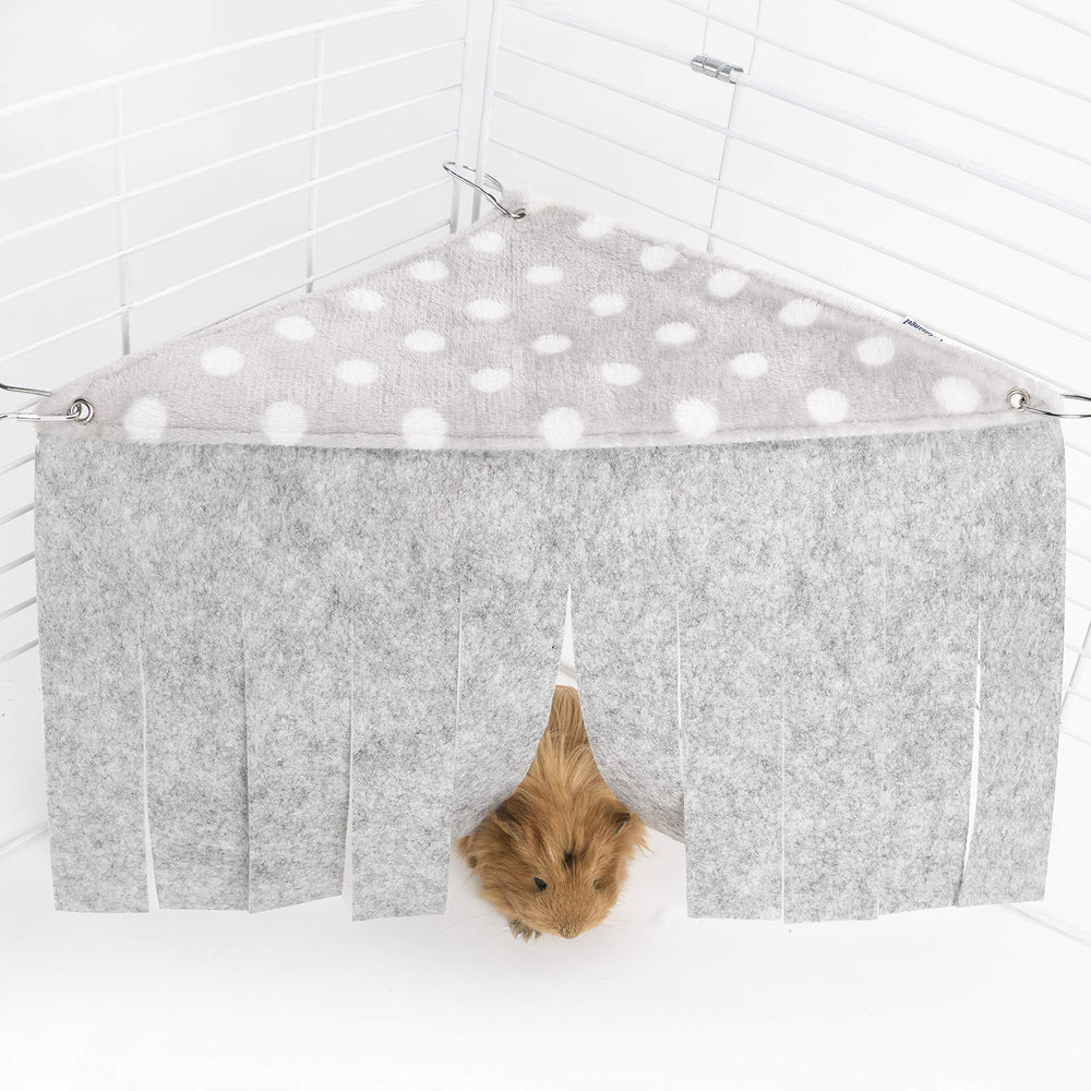 Niteangel fleece forest corner curtain hideout gray, front view for a cozy retreat.