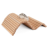 Niteangel hamster bridge top view highlights sturdy wooden design for exploration.