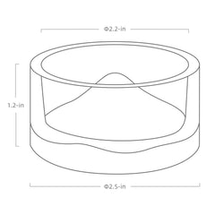 Niteangel Mount Fuji glass water bowl elevated design promotes natural drinking posture.