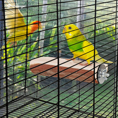 Niteangel parrot cage perch wing-nuts enable quick installation.