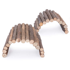 Niteangel wooden ladder bridge assembled with flexible wires for versatile small-pet layouts