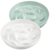 Nitial cat slow-feeder bowl with fish pool design slows meals and adds interest.