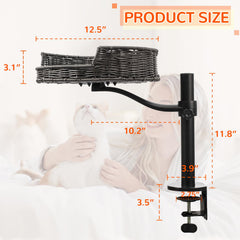 Height-adjustable post up to 11.8 inches offers flexible viewing and nap angles.