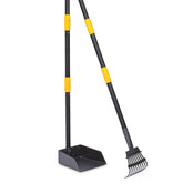 Niubya Poop Scooper metal tray in action for easy yard cleanup.