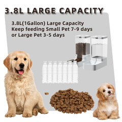 NKECOBJI 3.8L capacity ensures long-lasting pet food supply when away