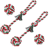 Nlmskzzy Christmas ball toy engages small dogs with bright color and playful dental-friendly chewing.