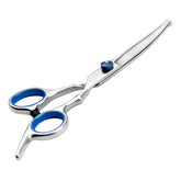 Nlmskzzy curved dog grooming scissors blade closeup for precise trimming