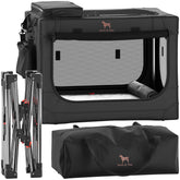 Noah & Paw collapsible dog crate frame shows quick setup and portability.