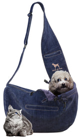 NOAH & PAW denim exterior sling for secure daily walks.