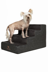 Noah & Paw dog stairs leather cover close-up shows durable vegan leather that blends with home décor.