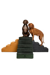 Noah & Paw dog stairs side view in vegan leather for stylish homes.
