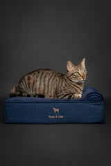NOAH & PAW small dog bed denim outer cover close-up waterproof and washable