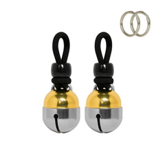 Noble Bells clacker bell close-up showing handcrafted detail for clear pet tracking.