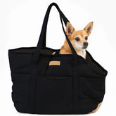 NoblePup plush dog purse exterior showcases cozy carry for small dogs on the go.