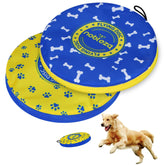 Nobleza 2-pack dog flying disc blue-yellow ready for long-distance fetch