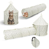 Nobleza cat tunnel castle setup ready for play and rest