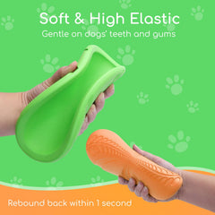 Nobleza dog flying disc bright orange and green for high visibility during fetch.