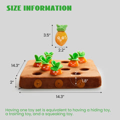 Nocciola carrot-enrichment-puzzle-toy with treat pockets for slow, rewarding play