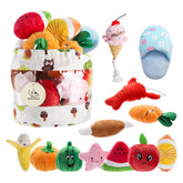 Nocciola dog toy watermelon sphere with squeaker, ideal for energetic play and dental relief.