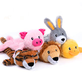 Nocciola fox dog toy with multiple squeakers for engaging play