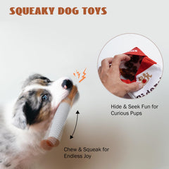 nocciola funny squeaky cigarette dog toy closeup shows durable stitching for long-lasting fun