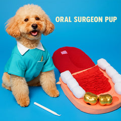 Nocciola Interactive Teeth Dog Toy features removable teeth for customizable play.