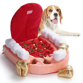 Nocciola Interactive Teeth Dog Toy shows a tooth socket for treat hiding and enrichment.