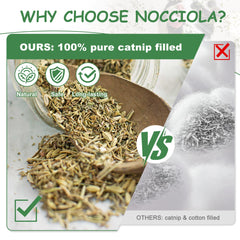 Nocciola: juguete con hierba gatera y aroma natural para juego activo.