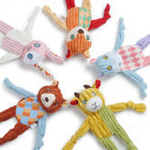 Nocciola no-stuffing puppy toys in packaging, showcasing compact, mess-free design for easy gifting.