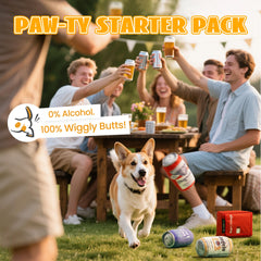 Nocciola squeaker crinkle beer can toy—adds exciting sounds to playtime.