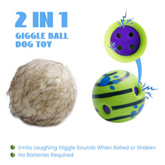 Nocciola Wobble Giggle Ball rolling demonstrates giggle sounds for indoor engagement.