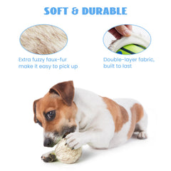 Nocciola Wobble Giggle Ball in three sizes fits small to large dogs for comfortable play.